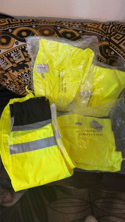 Reflective Apparel Safety Pants: 2XL Hi Vis Pants:  Waterproof: ANSI E (VEA-700-ST)-1
