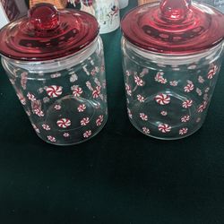 Peppermint/Candy Cane Canister Jar