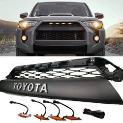 Grille For 4runner Trd Pro With Amber Lights 2014-2024