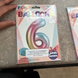 Foil Balloons Big 6
