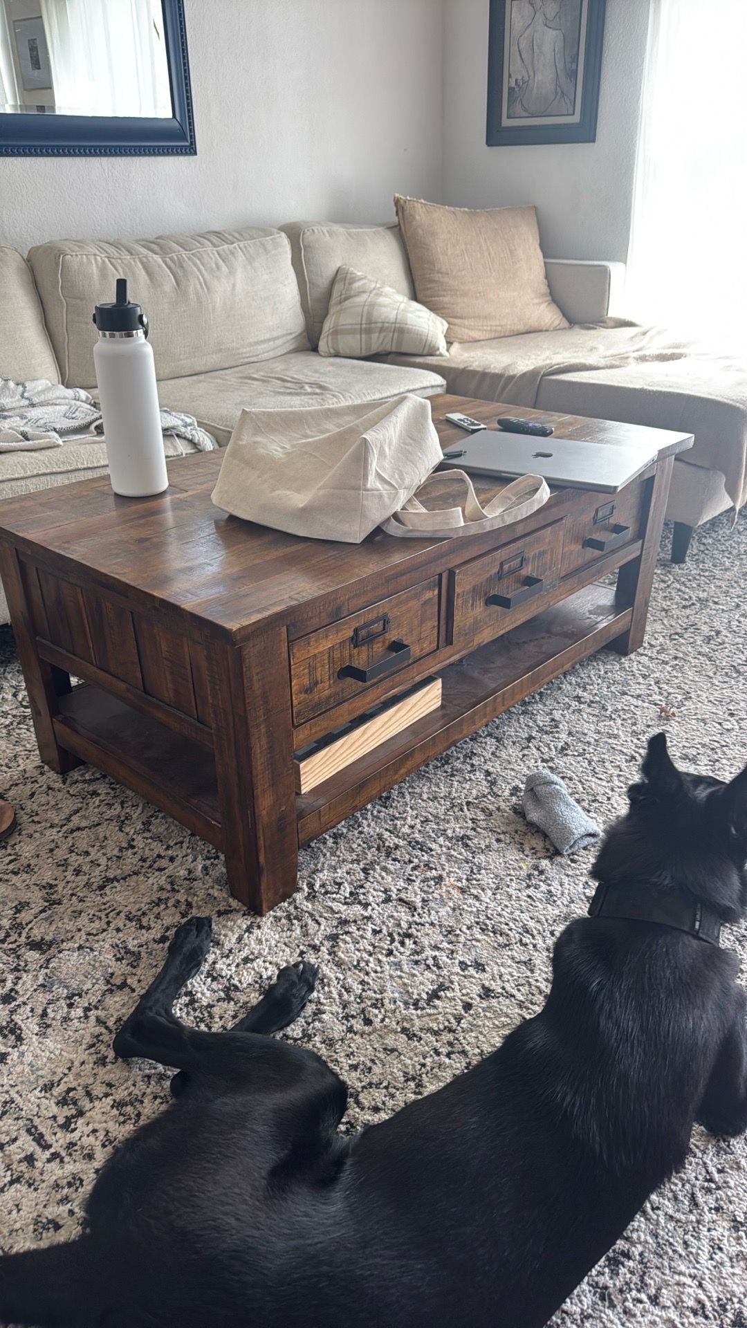 Large Wooden Coffee Table
