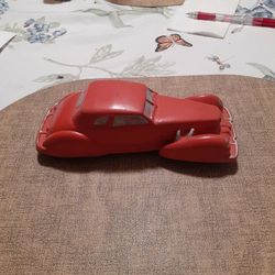 Vintage Red Rubber Toy Car #400