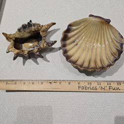 8 Assorted Ceramic Sea Shell Planters 