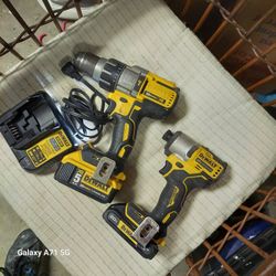 Kit DRILL DEWALT  3speed  Hammer DRILL  Impact DRILL Baterie And Charger 