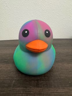 🦆🌈 Sunny Days Tie-Dye Duck Squish