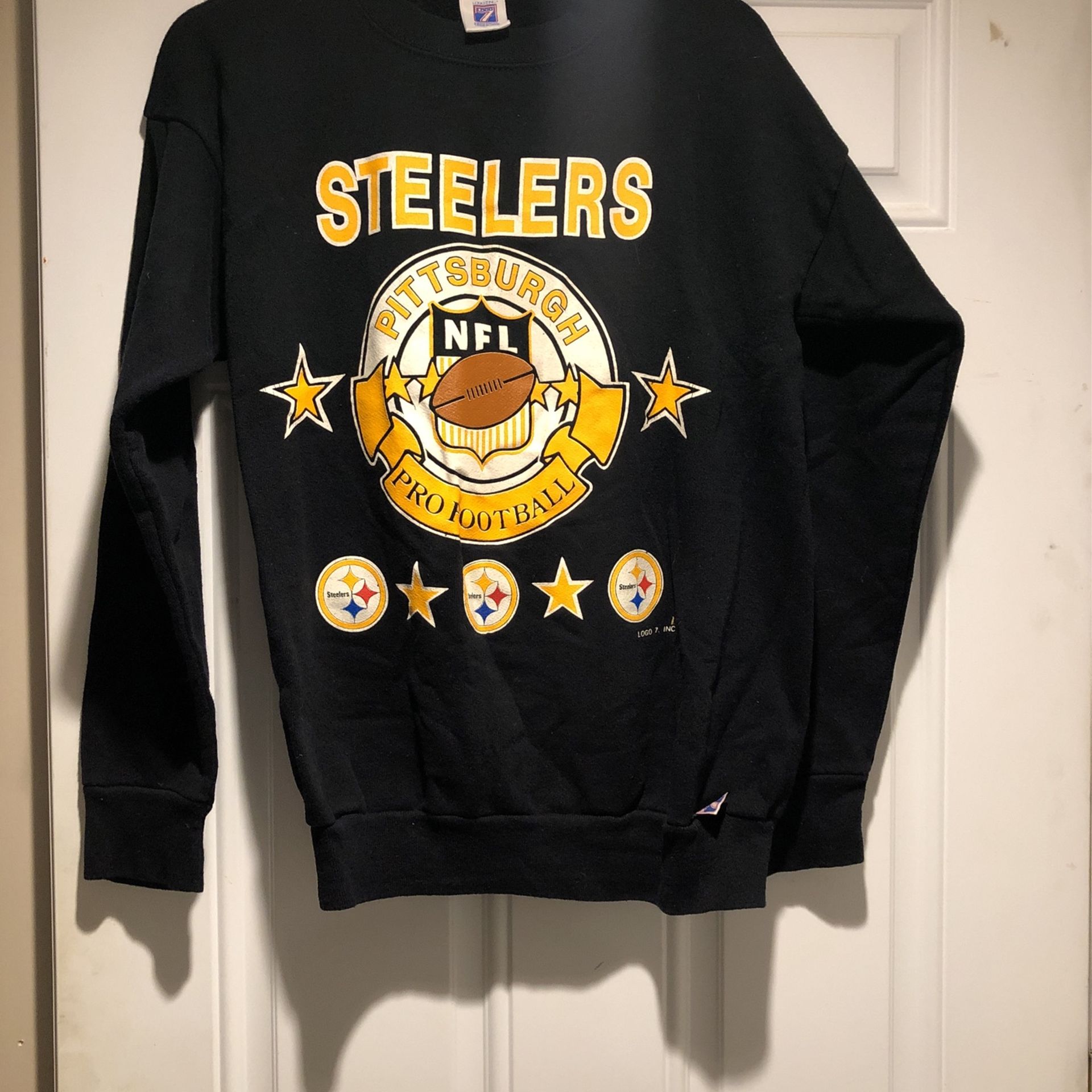Steelers NFL Large Black Sweat Shirt Top