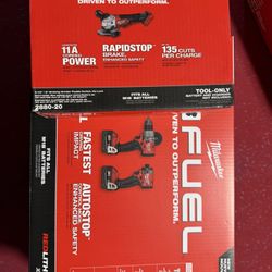 Milwaukee Drill Combo Kit Plus Grinder