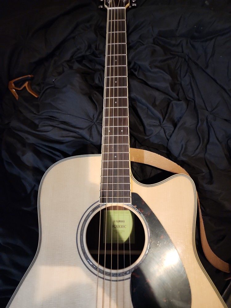 Yamaha Guitar FGX830C Solid Top Cutaway Acoustic-Electric Guitar