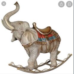 ✨Whimsical & Unique fiberglass Rocking Elephant✨