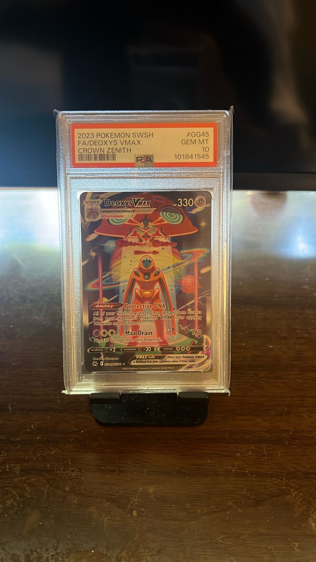 Pokemon Card PSA 10 Deoxys VMAX Full Art Crown Zenith