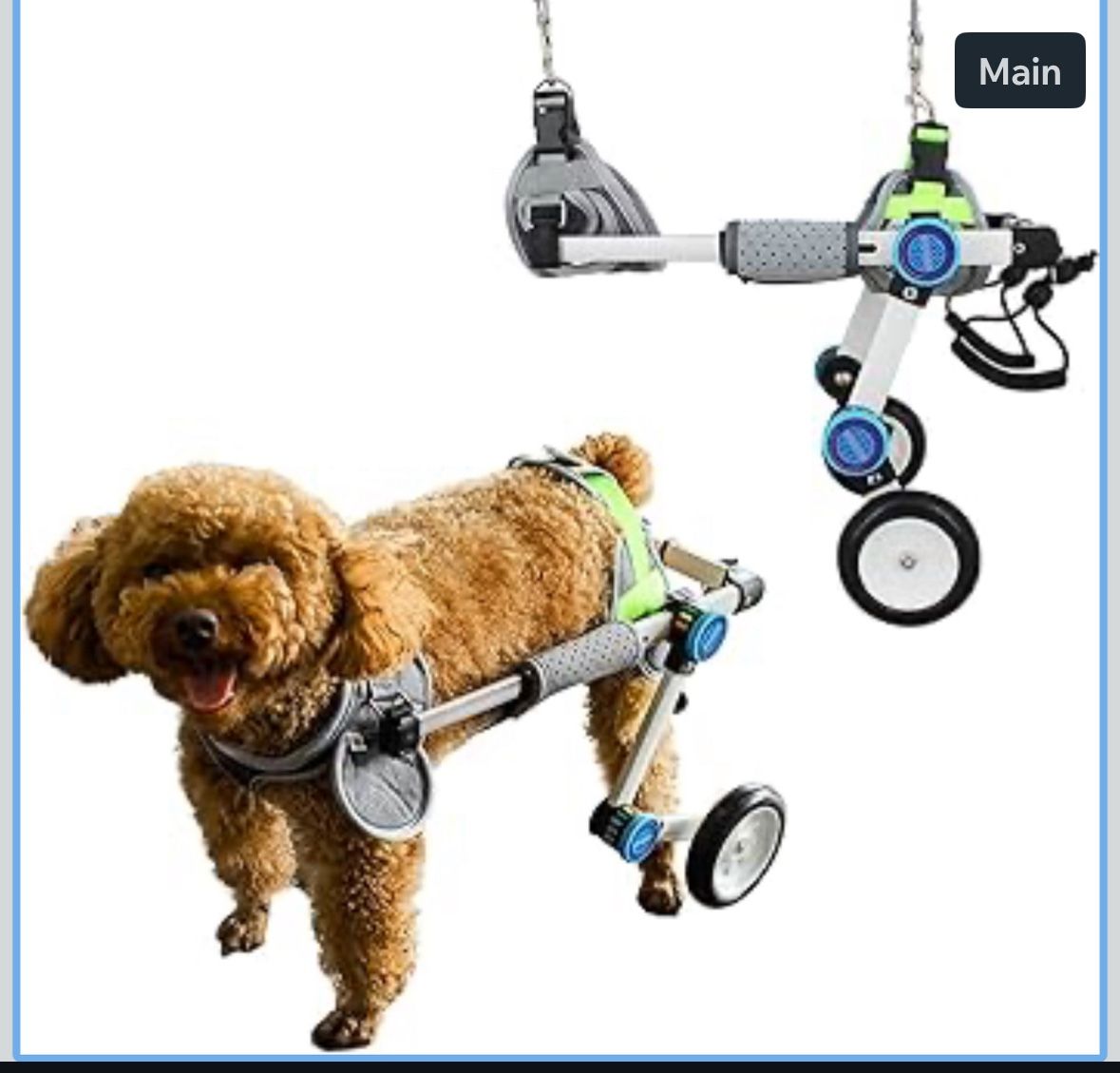 Adjustable Dog Wheelchairs Mobility Aids for Disabled Pets, Foldable Pet Support