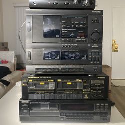 Marantz Casstte deck, Kenwood CD player, Magnavox CD & Cassette Vintage Stereo