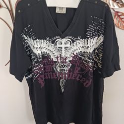 Blac Label Premium V Neck Only The Dead Remembered T-Shirt 
