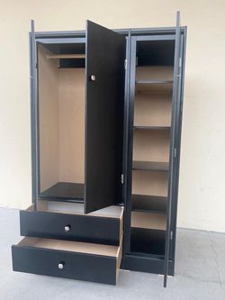 XL tall closet with shelves