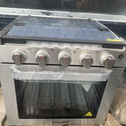 Gas Oven With Glass Top 3 Burners 