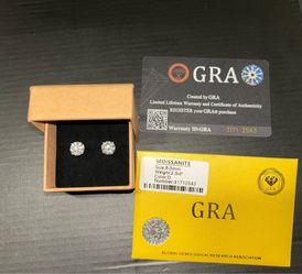 2 karat moissanite earrings