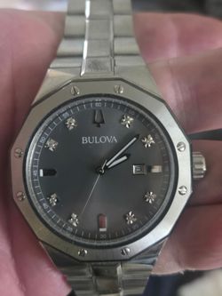Bulova Black Dial Diamond Accent Watch