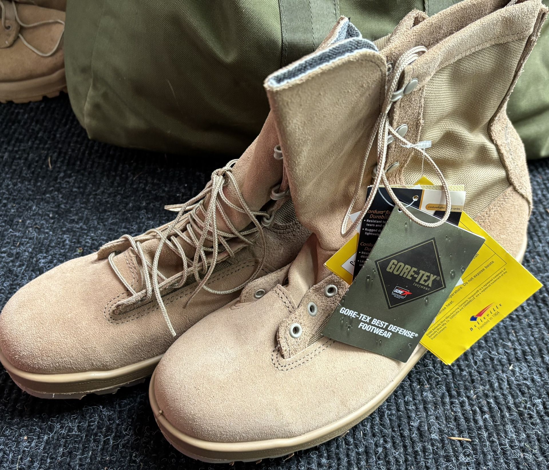 Military Surplus Belleville GoreTex Combat Boots, 12 W