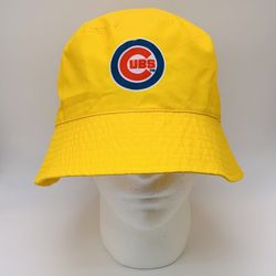 Chicago Cubs National Hot Dog Day Vienna Beef 2023 Unisex Adult Bucket Hat Yellow Cap One Size USED