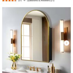 Never Used Medicine Cabinet Mirror Gold 