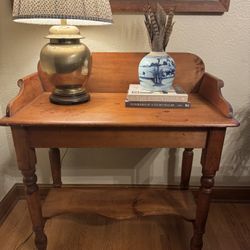1850s Primitive Antique Pine Console Table