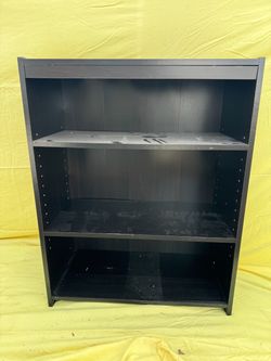 Black 3-Shelf Bookcase