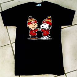 San Francisco 49ers niner gang forty niners snoopy and peanut Tshirts