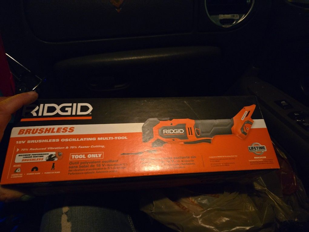 RIGID 18v brushless oscillating multi tool new tool only 80 obo msrp 149.99