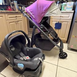 Uppababy Cruz Stroller And Mesa Car Seat With Base 