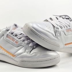 Adidas Originals Women's Grey Metallic Continental 80 Shoes EE5565 Sz: 8