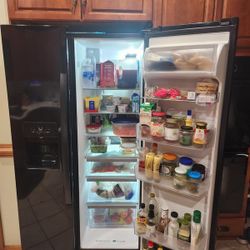 Black Side by side refrigerator