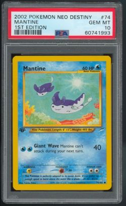 Eevee and mantine 1st edition PSA 10 SLABS