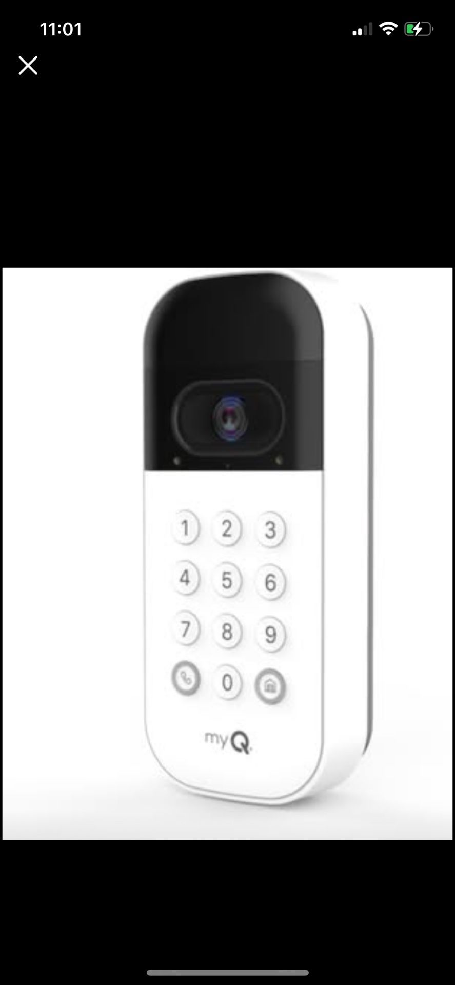 myQ Smart Garage Door Video Keypad