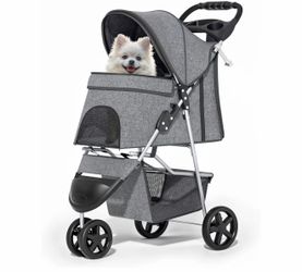 Grey Pet Stroller New