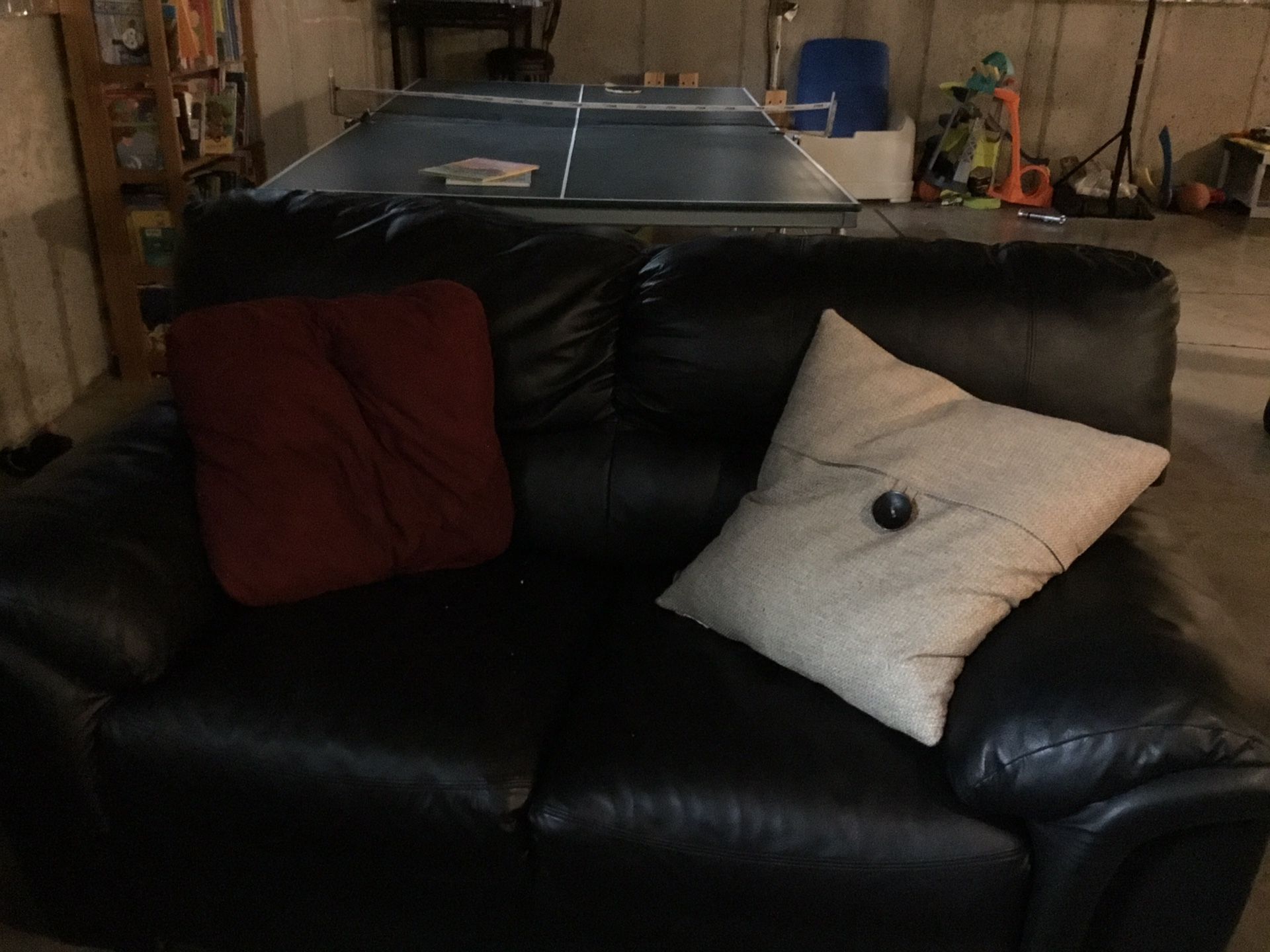 Faux leather Loveseat-FREE