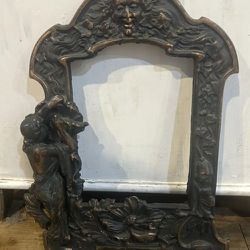 Antique Cast Iron Picture Frame/Mirror Frame Brass