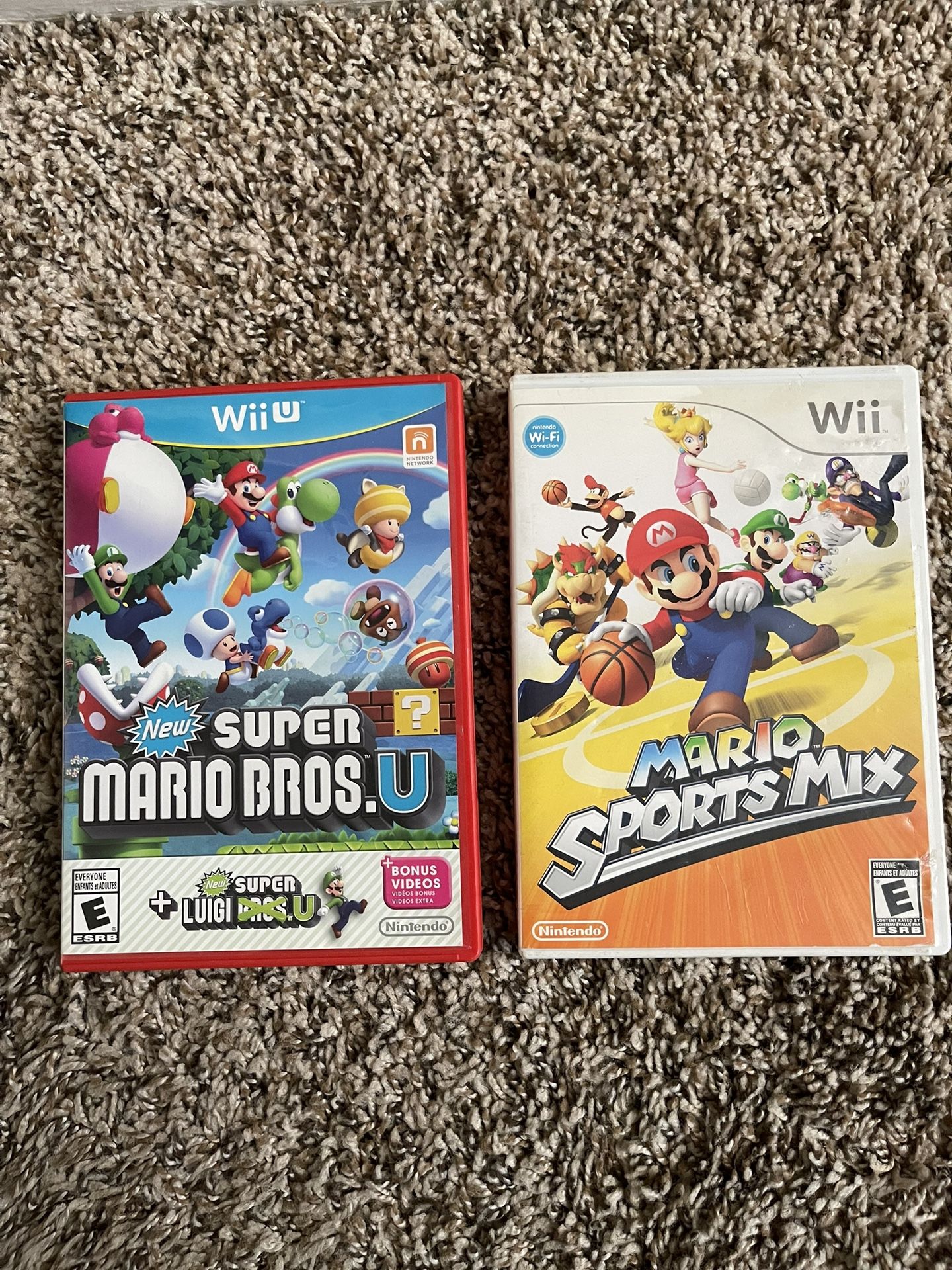 Nintendo Wii Mario Bros Party 9 & Mario Sports Mix