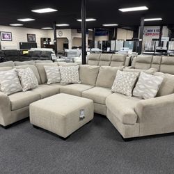 New Large Sectional With Cuddler. Ottoman $229 More. Delivery Available 