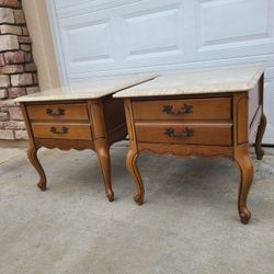 Bassett Vintage Marble Top Tables