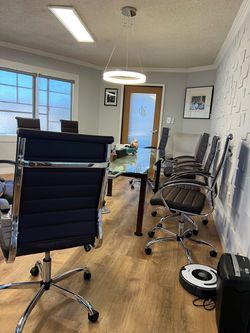 Brown office chairs