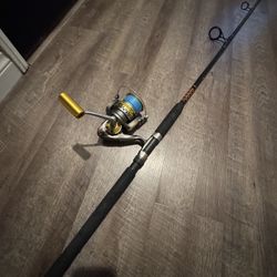 Penn Salt Water 8000 Size  Fishing Combo. With Braid 