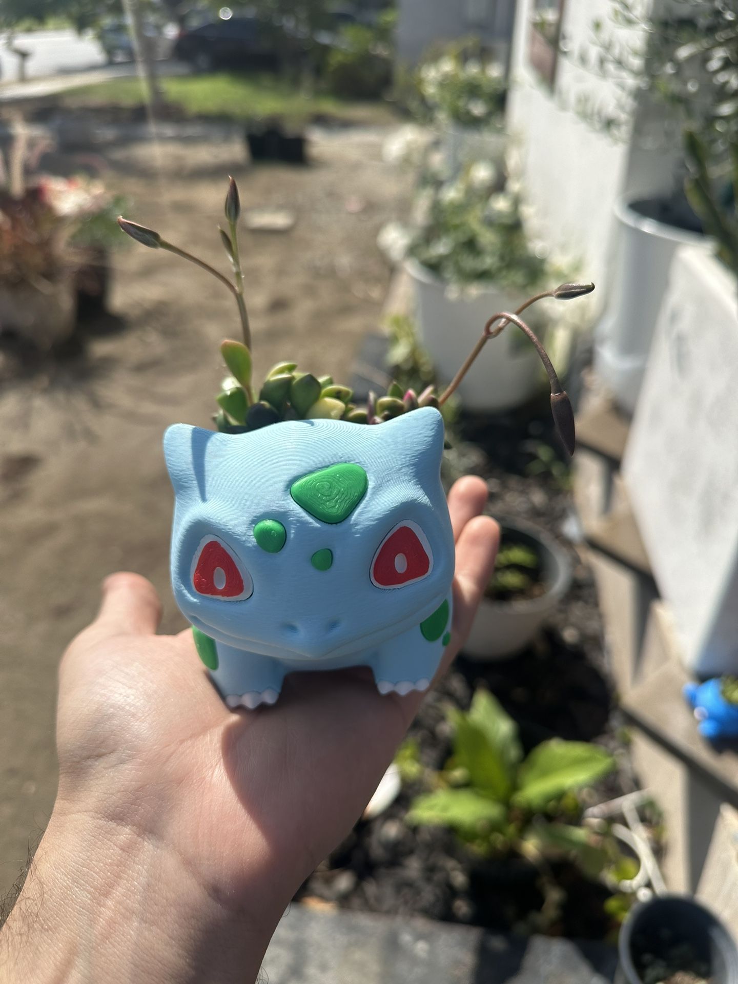 3.5” Bulbasaur 3D PLA Printed Planter & Succulent Plant