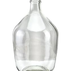 Serene Spaces Living Big Glass Bottle Vase, Farmhouse Style Curvy Bottle Vase for Coffee Table, Fireplace Mantel, Indoor Decorations, Long-Stemmed Fre