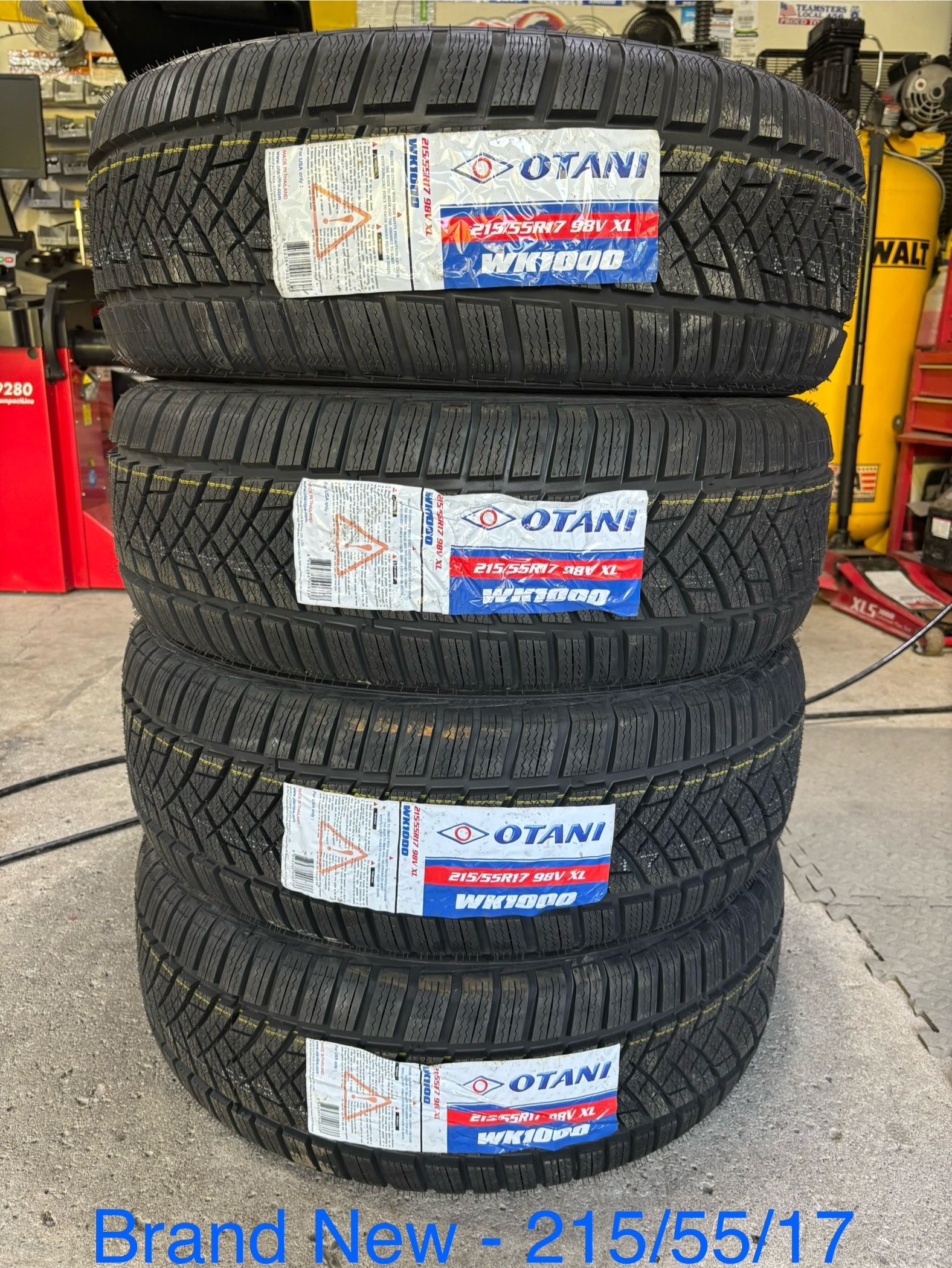 (4) - 215/55/17 Otani WK1000 Snow Tires