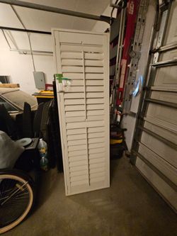 White Wood Plantation Shutters Panel