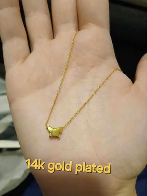 Little Gold Platted Butterfly Necklace