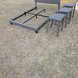 Bed Frame Full Size And Stools