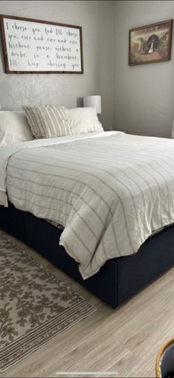 Queen Bed Frame With Underneath Storage 