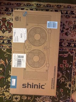shinic 9" Quiet Window Fan with Remote Control - 2026 Upgraded, 3-Spee