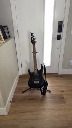 Left Handed Gio Ibanez Electric Guitar + Foldable Stand